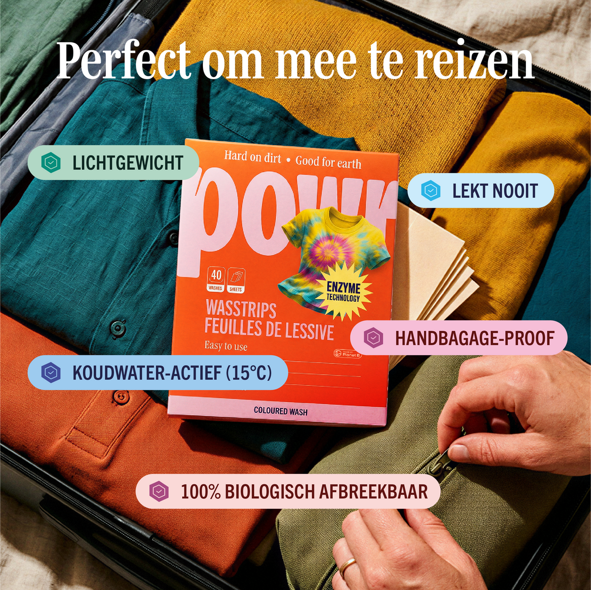 POWR Wasstrips voor gekleurde was