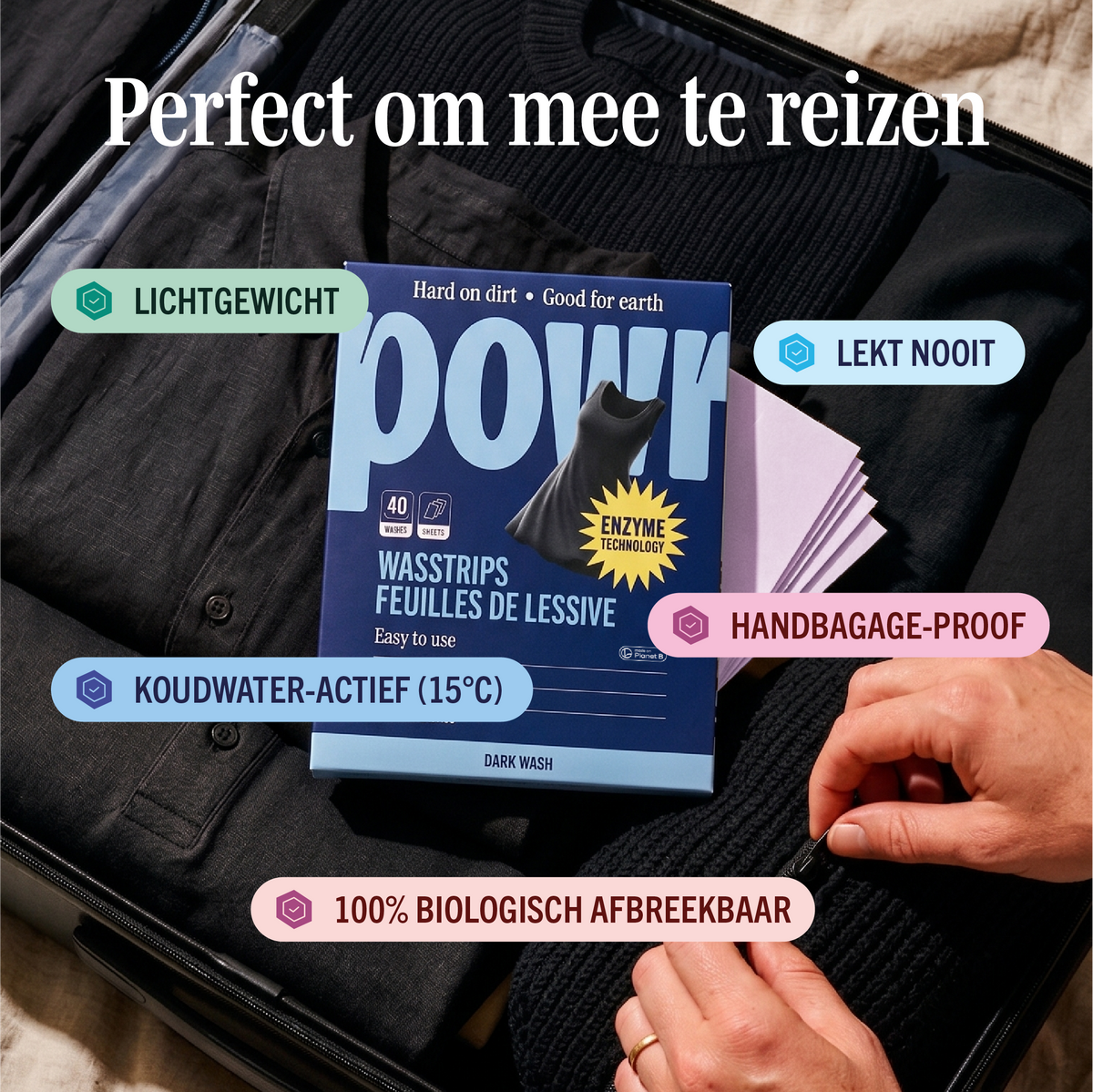 POWR Wasstrips voor donkere was