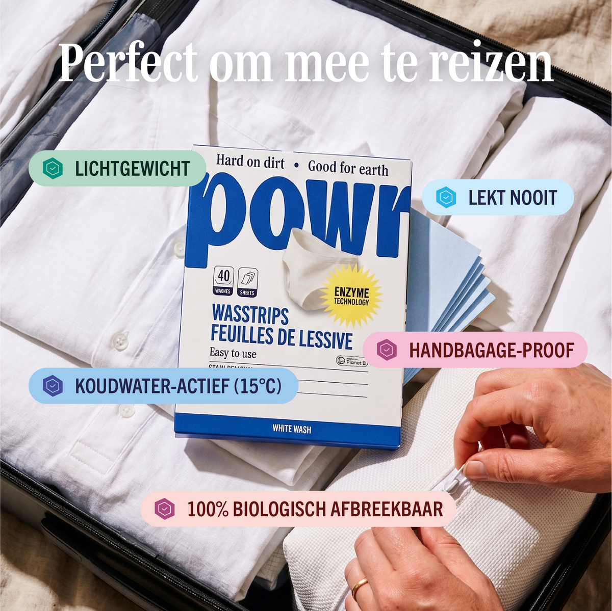POWR Wasstrips voor witte was