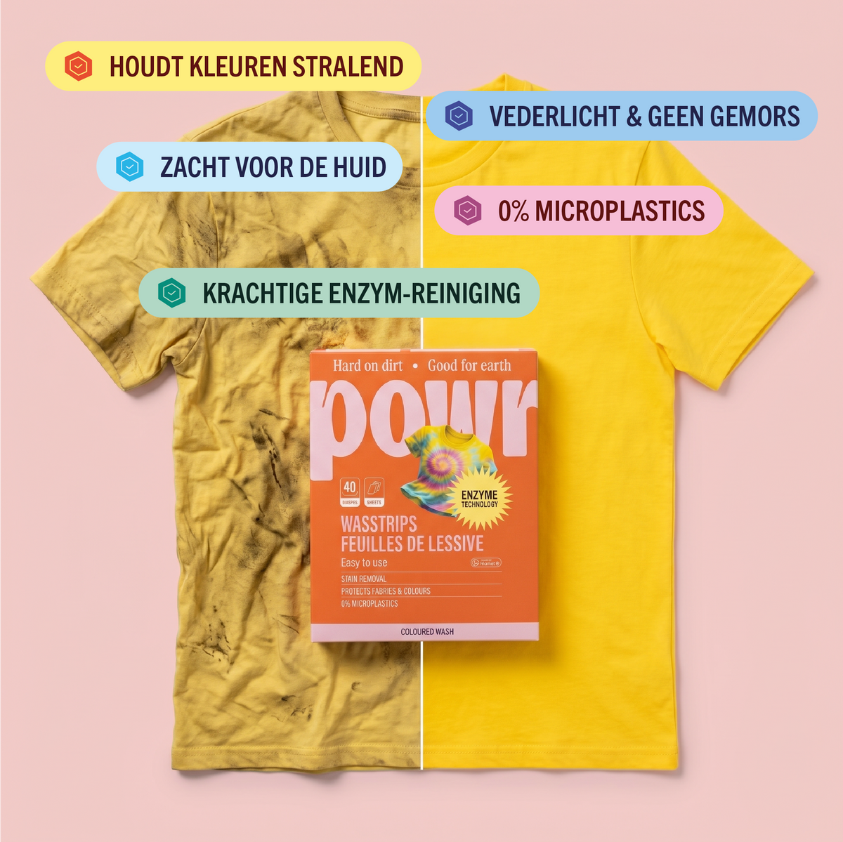 POWR Wasstrips voor gekleurde was