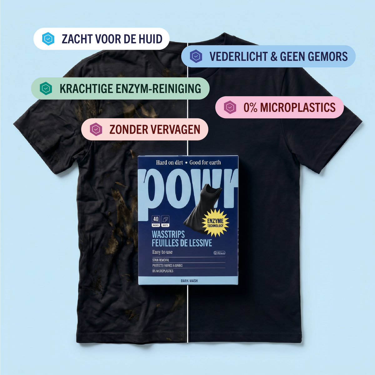 POWR Wasstrips voor donkere was